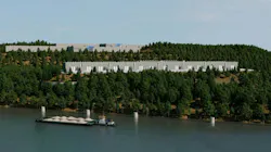 Rendering of Aligned Data Centers’ planned 2-GW Project Phoenix campus in Shippingport, Pennsylvania, which will redevelop a legacy industrial site into three data center facilities supported by dedicated onsite power.