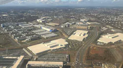 November 2025 aerial view of data centers intermingled with other commercial buildings in Loudoun County, near Ashburn.