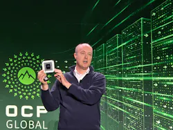 NVIDIA Vice President of Hyperscale and HPC Computing Ian Buck showcases next-generation AI silicon during his keynote at OCP Global Summit 2026 in San Jose. NVIDIA highlighted its Vera CPU architecture for agentic AI and new open rack designs for large-scale AI infrastructure.
