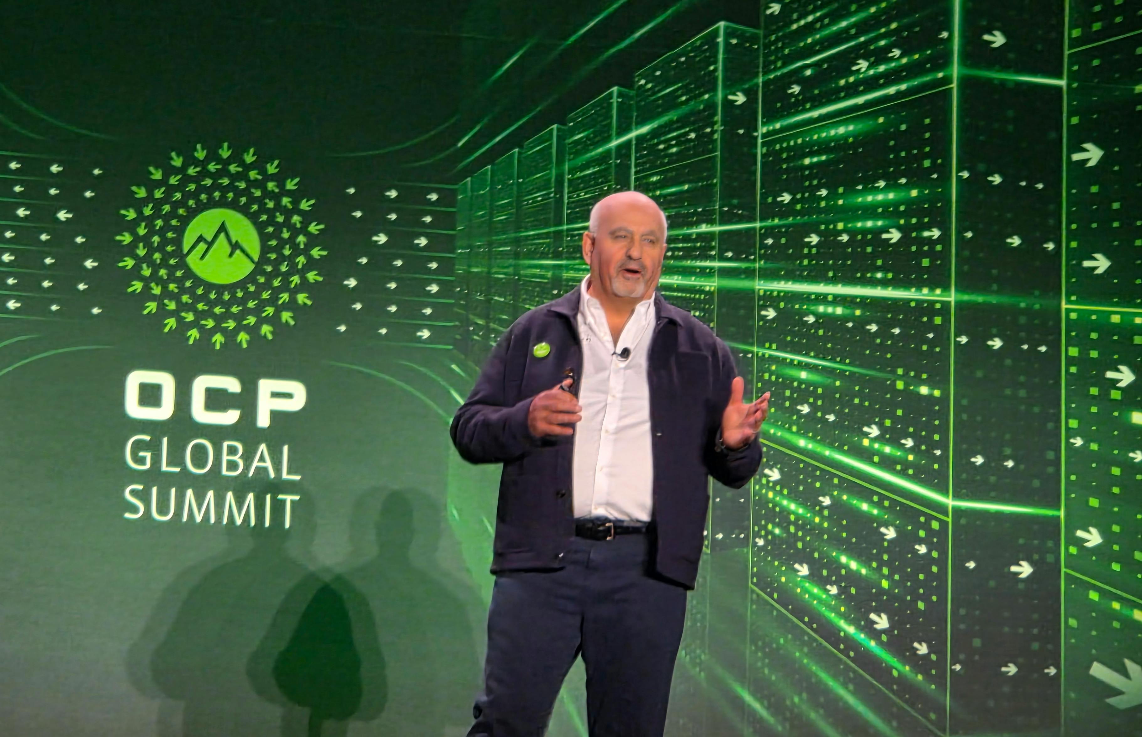 George Tchaparian, CEO of the Open Compute Project (OCP) Foundation, opens the second day of keynotes at the 2026 OCP Global Summit in San Jose, California, outlining the organization's expanding chip-to-grid vision for AI infrastructure, with an emphasis on energy, open cluster design, and security.